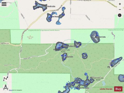Knickerbocker Lake depth contour Map - i-Boating App - Streets