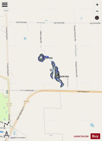 Korth + Bahr Lake depth contour Map - i-Boating App - Streets