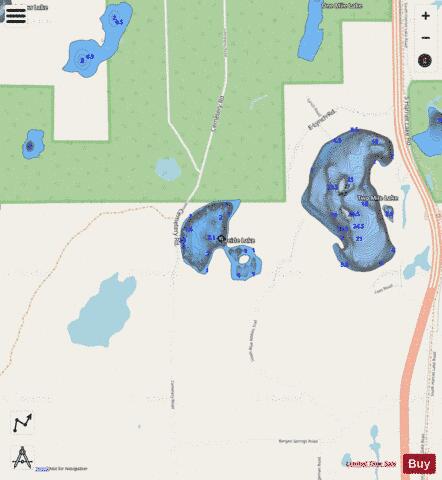 Kreide Lake depth contour Map - i-Boating App - Streets