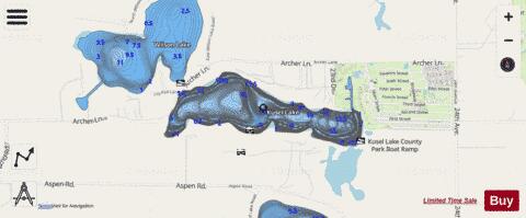 Kusel Lake depth contour Map - i-Boating App - Streets