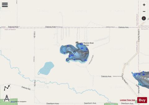 Lake Sharon depth contour Map - i-Boating App - Streets