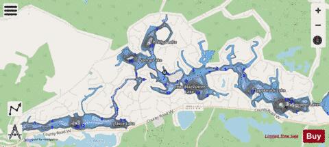 Legend Lake depth contour Map - i-Boating App - Streets