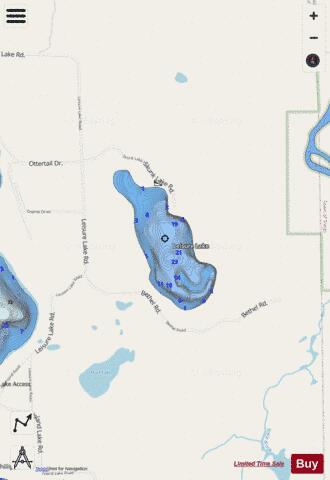 Leisure Lake depth contour Map - i-Boating App - Streets