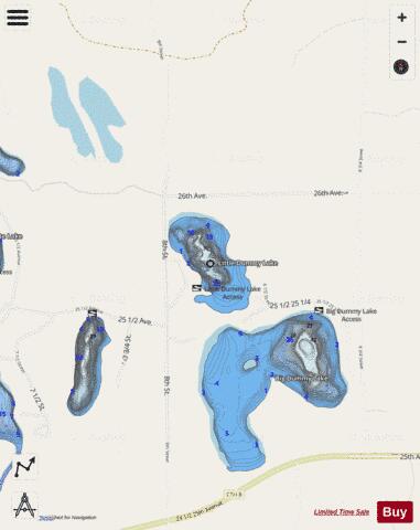 Little Dummy Lake depth contour Map - i-Boating App - Streets