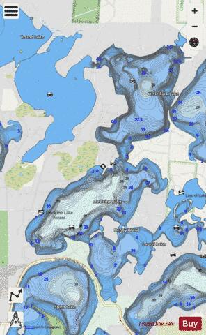 Little Fork Lake depth contour Map - i-Boating App - Streets