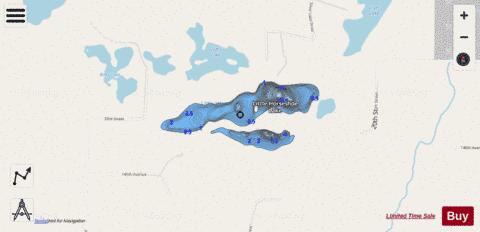 Little Horseshoe Lake depth contour Map - i-Boating App - Streets