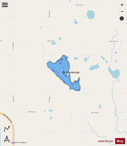 Little Pine Lake depth contour Map - i-Boating App - Streets