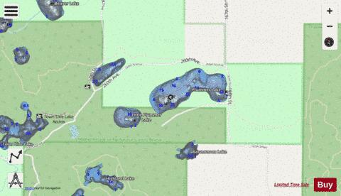 Little Plummer Lake depth contour Map - i-Boating App - Streets