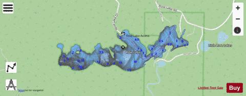 Little Rose Lakes depth contour Map - i-Boating App - Streets