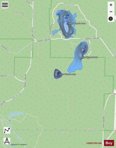 Little Wapato Lake depth contour Map - i-Boating App - Streets