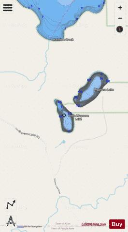 Little Wapoose Lake depth contour Map - i-Boating App - Streets