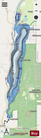 Long Lake Q depth contour Map - i-Boating App - Streets