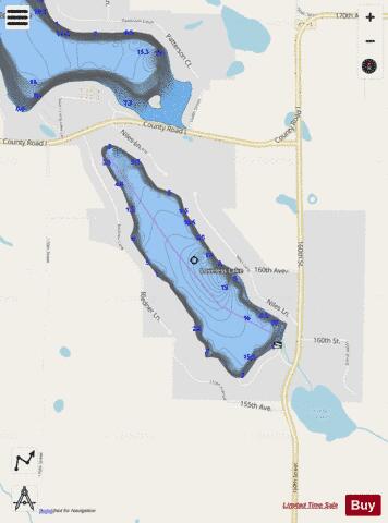 Loveless Lake depth contour Map - i-Boating App - Streets