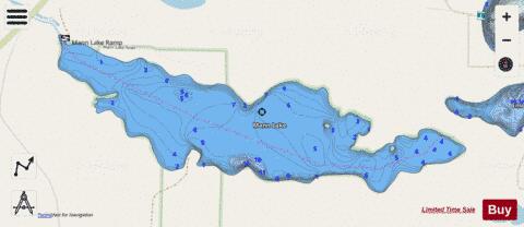 Mann Lake depth contour Map - i-Boating App - Streets