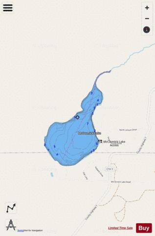 Mccormick Lake depth contour Map - i-Boating App - Streets