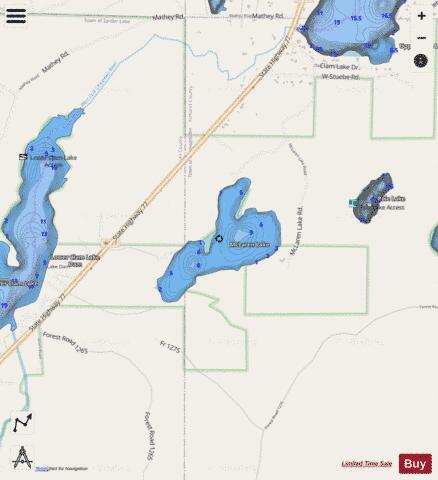 Mclaren Lake depth contour Map - i-Boating App - Streets