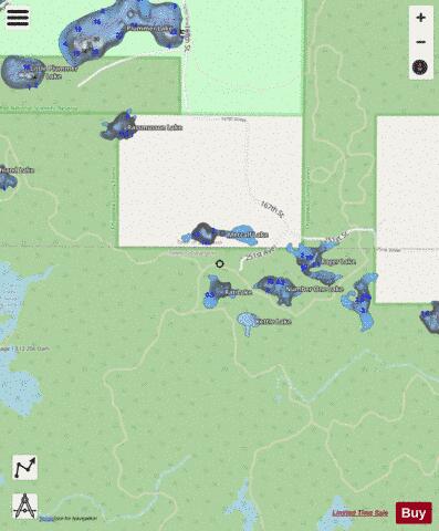 Metcalf Lake depth contour Map - i-Boating App - Streets