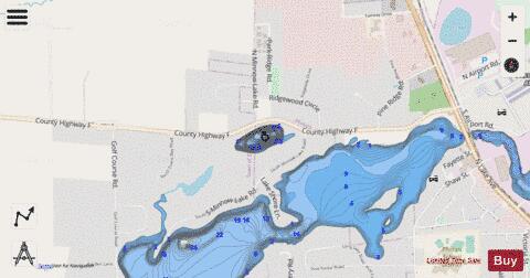 Minnow Lake depth contour Map - i-Boating App - Streets