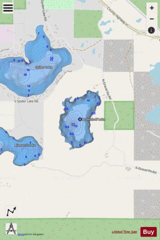 Mullenhoff Lake depth contour Map - i-Boating App - Streets