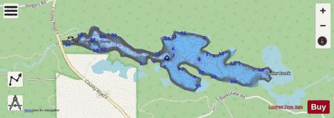 Murphy Flowage depth contour Map - i-Boating App - Streets