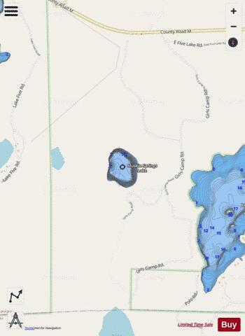 Muskie Springs Lake depth contour Map - i-Boating App - Streets
