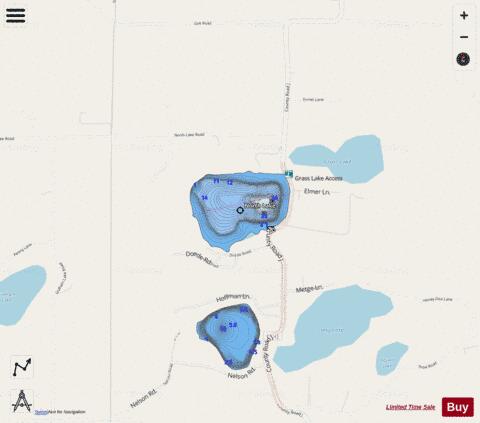 North Lake depth contour Map - i-Boating App - Streets