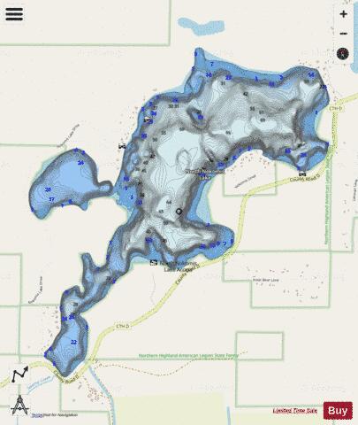 North Nokomis Lake depth contour Map - i-Boating App - Streets