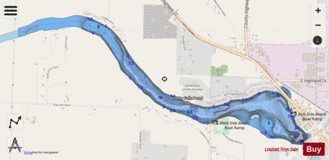 Oconto Falls Pond depth contour Map - i-Boating App - Streets