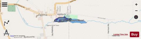 Ogema Millpond depth contour Map - i-Boating App - Streets