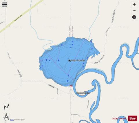 Partridge Crop Lake depth contour Map - i-Boating App - Streets
