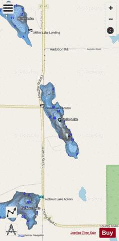 Pavlas Lake depth contour Map - i-Boating App - Streets