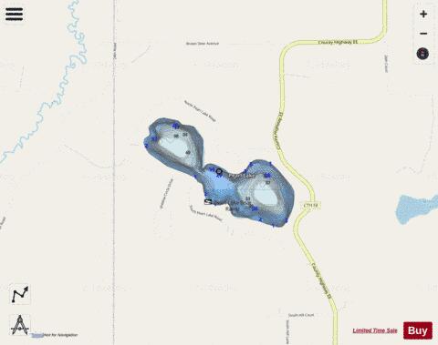 Pearl Lake depth contour Map - i-Boating App - Streets