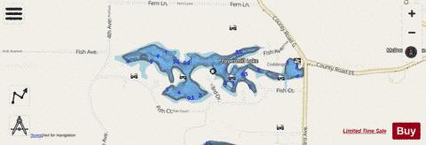 Peppermill Lake depth contour Map - i-Boating App - Streets