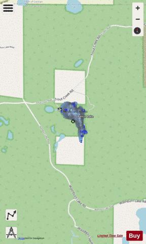 Perch Lake depth contour Map - i-Boating App - Streets