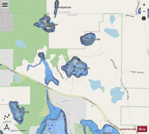 Phantom Lake depth contour Map - i-Boating App - Streets