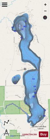 Pier Lake depth contour Map - i-Boating App - Streets