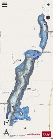 Pipe Lake depth contour Map - i-Boating App - Streets
