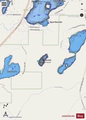 Pole Lake depth contour Map - i-Boating App - Streets
