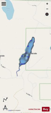 Red Ike Lake depth contour Map - i-Boating App - Streets