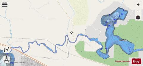 Rice Lake A depth contour Map - i-Boating App - Streets