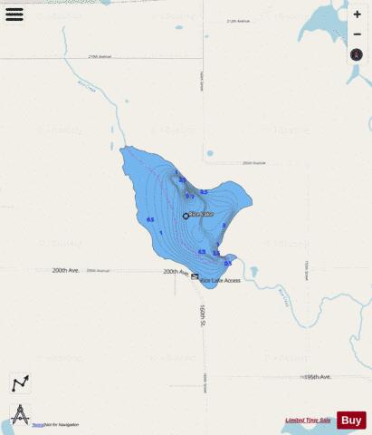 Rice Lake C depth contour Map - i-Boating App - Streets