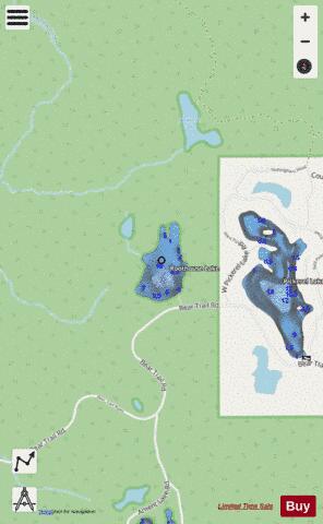 Roothouse Lake depth contour Map - i-Boating App - Streets