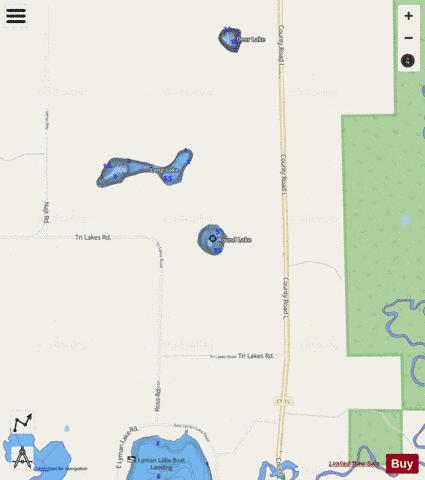 Round Lake A depth contour Map - i-Boating App - Streets