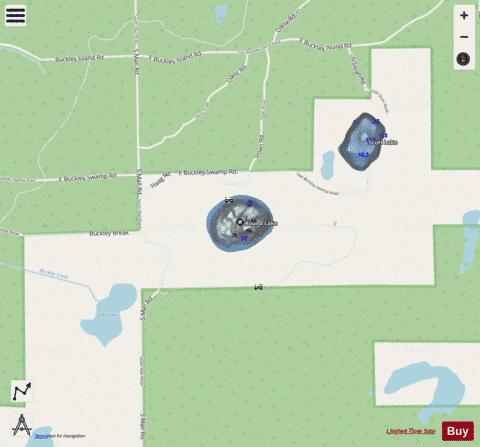 Round Lake C depth contour Map - i-Boating App - Streets