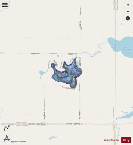 Sackett Lake depth contour Map - i-Boating App - Streets