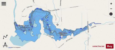 Sailor Creek Flowage depth contour Map - i-Boating App - Streets