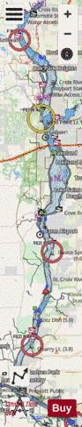 Saint Croix River depth contour Map - i-Boating App - Streets