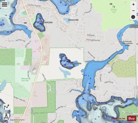 Schlecht Lake depth contour Map - i-Boating App - Streets