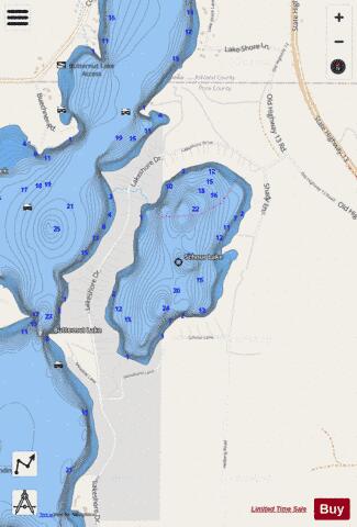Schnur Lake depth contour Map - i-Boating App - Streets