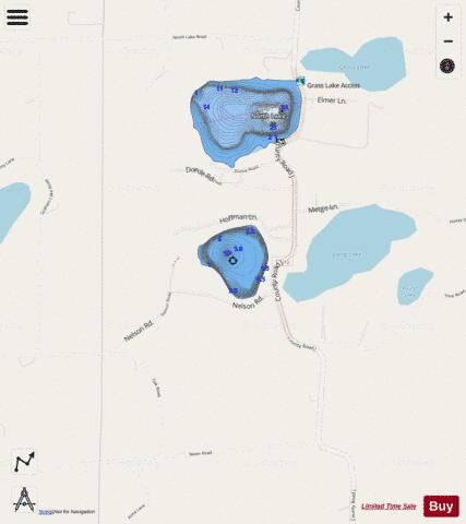 Siemer Lake depth contour Map - i-Boating App - Streets
